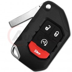 (433Mhz) OHT1130261 Keyless Flip Key For Jeep Wrangler Gladiator