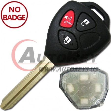 (314.3MHz) 4D-32 2+1btn Remote Key For RAV4