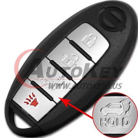 (433Mhz) S180144106 KR5S180144106 3+1btn Smart Key For Nissan