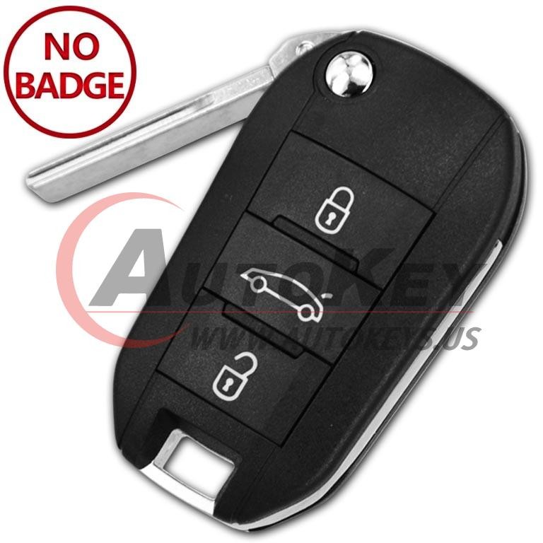 (433MHz) 4A Chip Flip Remote Key For Peugeot 308 3008 (HU83)